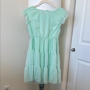 Mint Green Polka Dot Dress